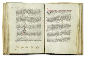 MANUSCRIPT.  Augustinus, Aurelius, Saint; et al. Sermones ad heremitas [and other texts].  Italy, early 15th century